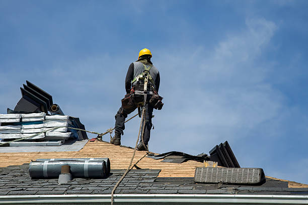 Professional Gutter Installation technician working in Osceola, NE
